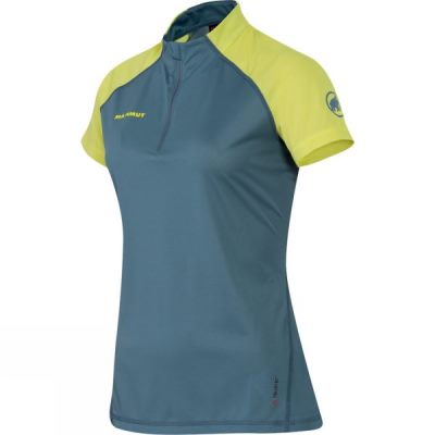 Playeras Mammut Illiniza Light Zip Mujer - Verde / Amarillo - Chile KWN879230